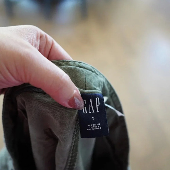 Y2K Gap Cargo Skirt Womens Small 29x20 Mini Grunge Front Slit Vintage Army Green - Picture 3 of 4